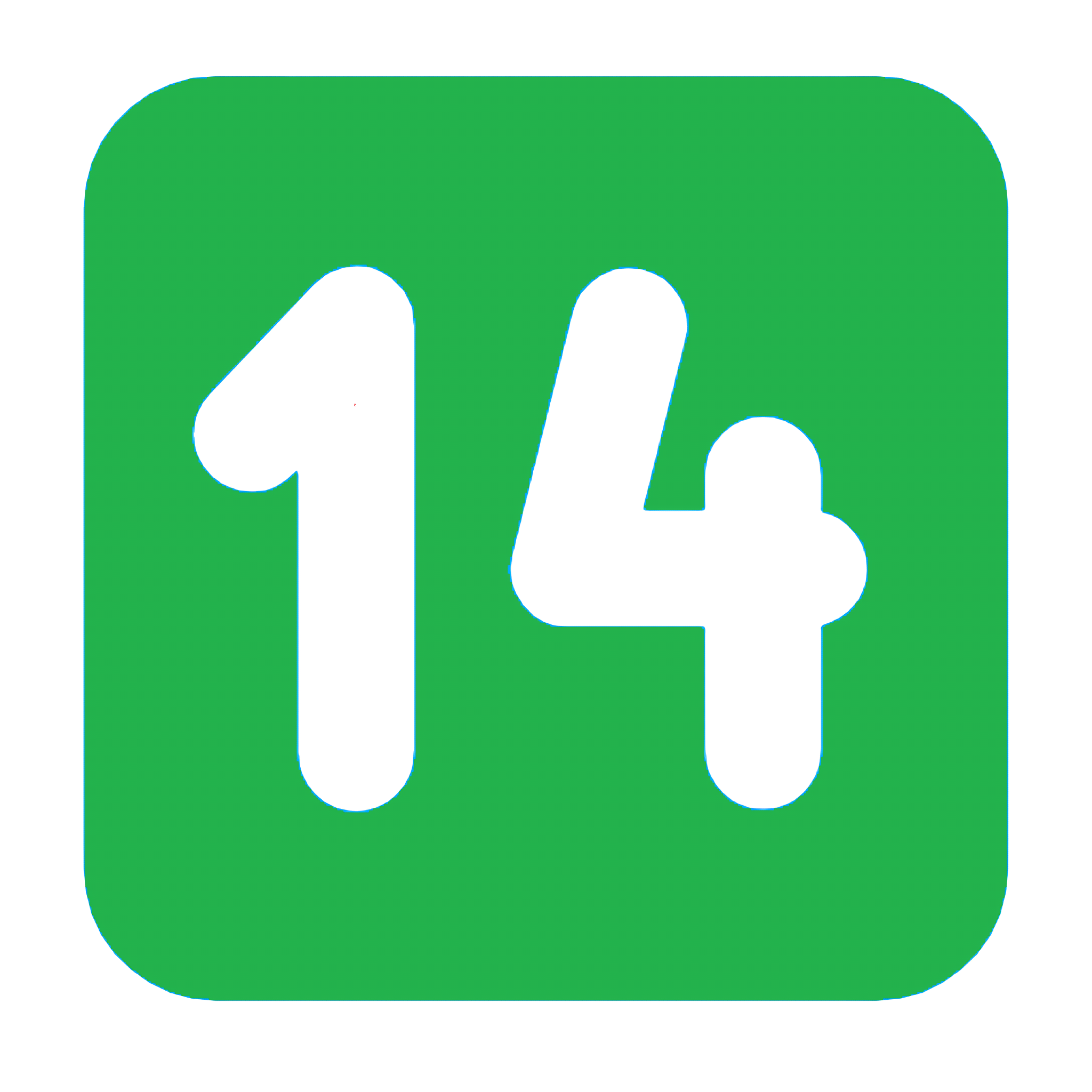 fourteen green black removed